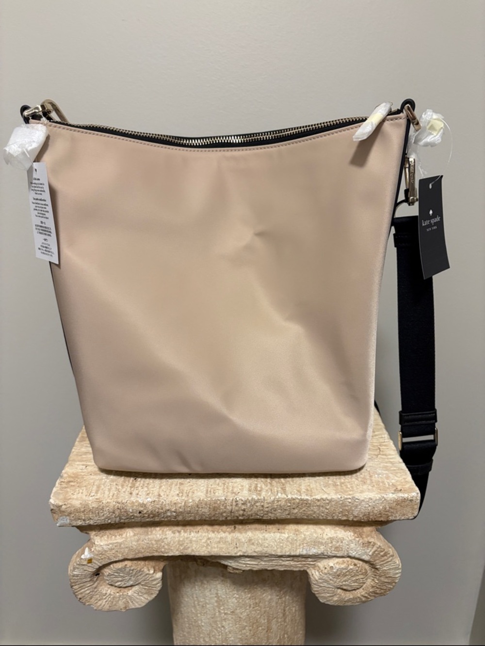 kate spade Beige and Black Crossbody Bucket Bag - Picture 2 of 5